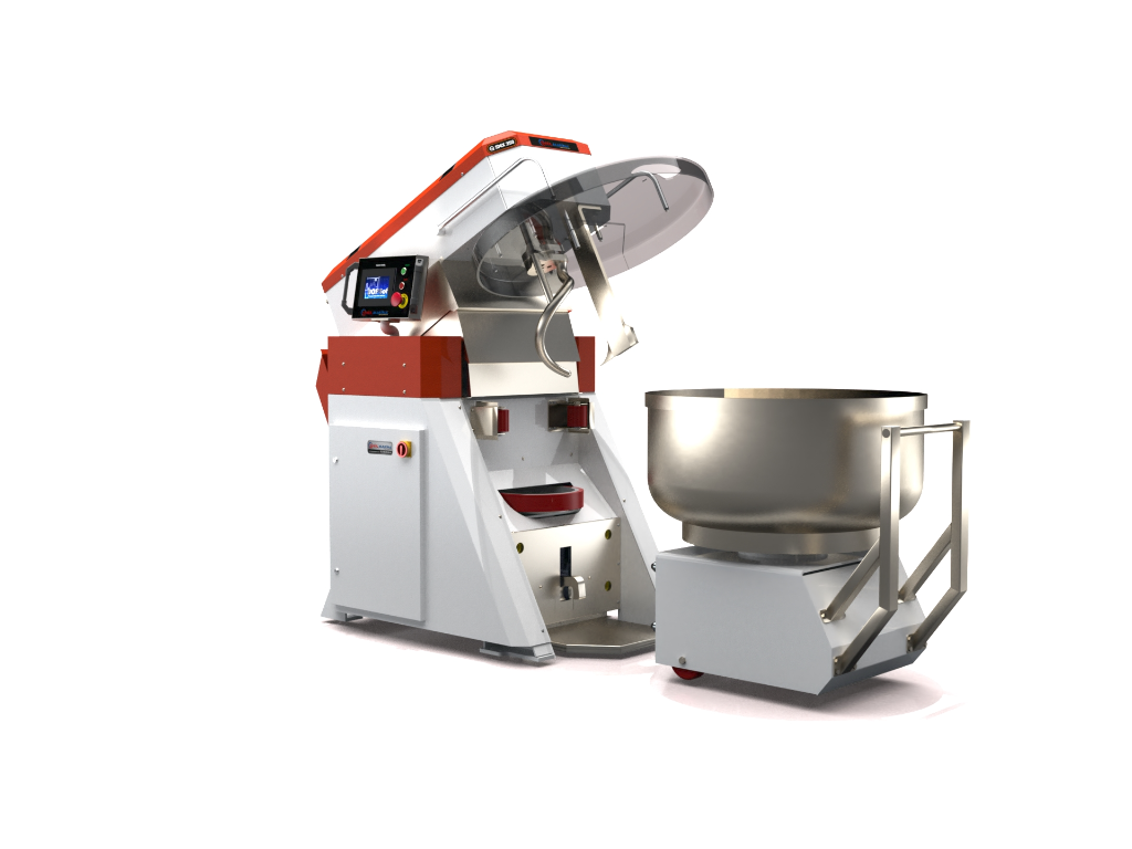 Automatic mobile boiler dough kneading mixer